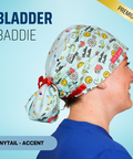 Bladder Baddie - Scrub Cap - rae & grace - Ponytail - Accent Top