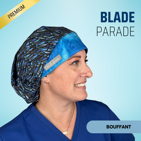 Blade Parade  - Scrub Cap - rae & grace - Bouffant