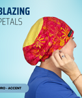 Blazing Petals  - Scrub Cap - rae & grace - Euro - Accent Top