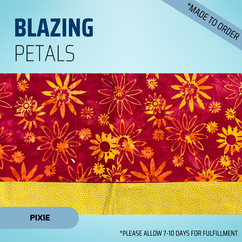 Blazing Petals  - Scrub Cap - rae & grace - Pixie - Made to order Please allow 7-10 days for fulfillment.