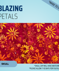 Blazing Petals  - Scrub Cap - rae & grace - Skull Cap - Made to order Please allow 7-10 days for fulfillment.