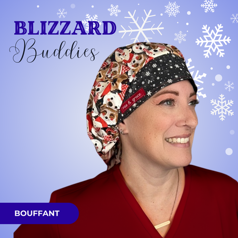 Blizzard Buddies - Scrub Cap - rae & grace - Bouffant