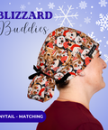 Blizzard Buddies - Scrub Cap - rae & grace - Ponytail - Matching Top