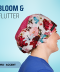 Bloom & Flutter - Scrub Cap - rae & grace - Euro - Accent Top