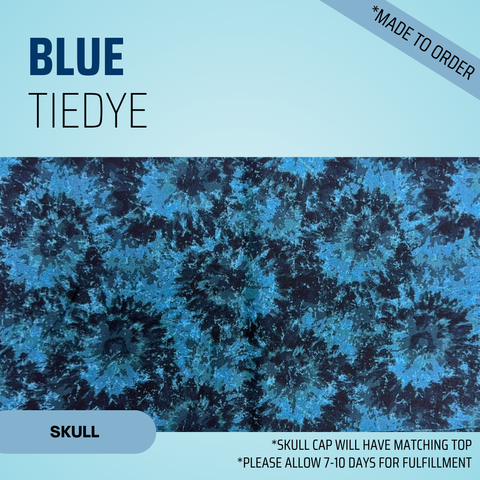 Blue Tiedye - Scrub Cap - rae & grace - Skull Cap - *Made to order