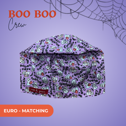 Boo Boo Crew - Scrub Cap - rae & grace - Euro - Matching Top
