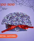 Boo Boo Crew - Scrub Cap - rae & grace - Ponytail - Matching Top