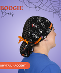 Boogie Bones  - Scrub Cap - rae & grace - Ponytail - Accent Top