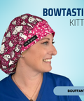 Bowtastic Kitty - Scrub Cap - rae & grace - Bouffant