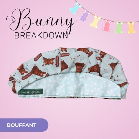 Bunny Breakdown - Scrub Cap - rae & grace - Bouffant
