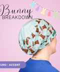 Bunny Breakdown - Scrub Cap - rae & grace - Euro - Accent Top
