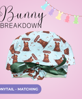 Bunny Breakdown - Scrub Cap - rae & grace - Ponytail - Matching Top