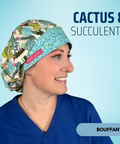 Cactus & Succulents - Scrub Cap - rae & grace - Bouffant