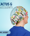 Cactus & Succulents - Scrub Cap - rae & grace - Euro - Accent Top