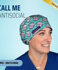 Call Me Antisocial - Scrub Cap - rae & grace - Euro - Matching Top