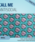 Call Me Antisocial - Scrub Cap - rae & grace - Skull Cap - Made to order Please allow 7-10 days for fulfillment.
