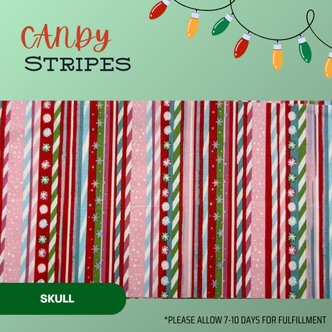 Candy Stripes - Scrub Cap - rae & grace - Skull Cap - Made to order Please allow 7-10 days for fulfillment.