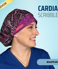 Cardiac Scribbles - Pink - Scrub Cap - rae & grace - Bouffant