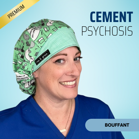 Cement Psychosis - Scrub Cap - rae & grace - Bouffant