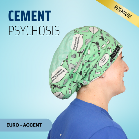 Cement Psychosis - Scrub Cap - rae & grace - Euro - Accent Top