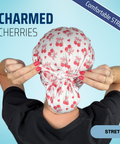 Charmed Cherries - Scrub Cap - rae & grace - Skull Cap - *Made to order