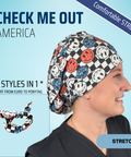 Check Me Out America - Scrub Cap - rae & grace - Stretch