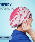 Cherry Disco Balls - Scrub Cap - rae & grace - Euro - Accent Top