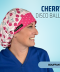 Cherry Disco Balls - Scrub Cap - rae & grace - Bouffant