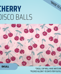 Cherry Disco Balls - Scrub Cap - rae & grace - Skull Cap - Made to order Please allow 7-10 days for fulfillment.
