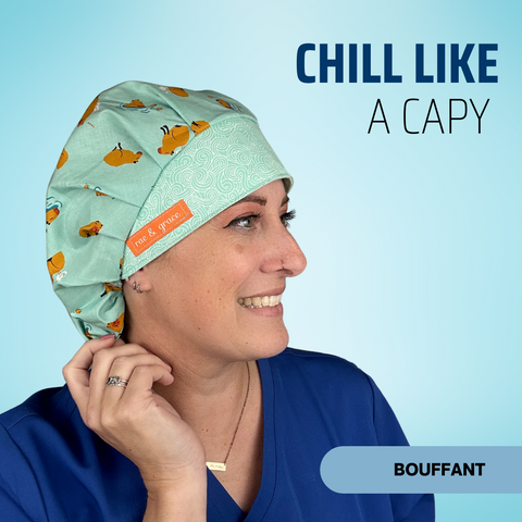Chill Like a Capy  - Scrub Cap - rae & grace - Bouffant
