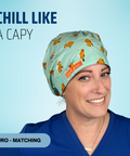 Chill Like a Capy  - Scrub Cap - rae & grace - Euro - Matching Top