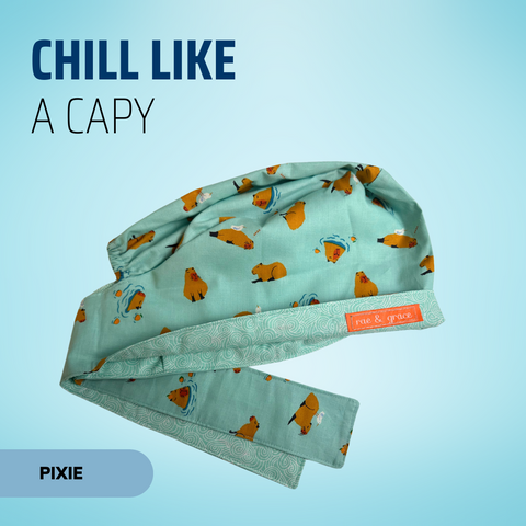 Chill Like a Capy  - Scrub Cap - rae & grace - Pixie