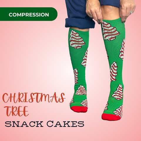 Christmas Tree Snack Cakes - Compression Socks