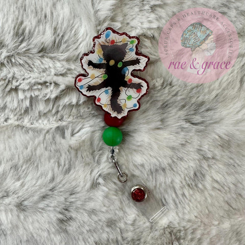 Christmas Vacation Cat - Badge Reel