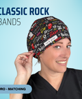 Classic Rock Bands - Scrub Cap - rae & grace - Euro - Matching Top