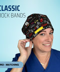 Classic Rock Bands - Scrub Cap - rae & grace - Euro - Matching Top