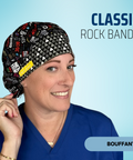 Classic Rock Bands - Scrub Cap - rae & grace - Bouffant