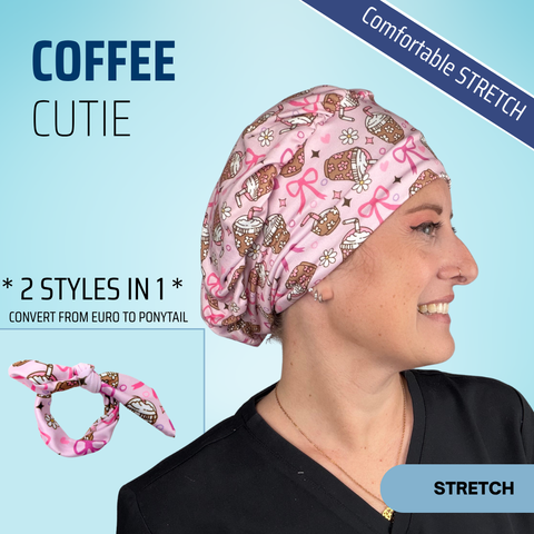 Coffee Cutie - Scrub Cap - rae & grace - Skull Cap - *Made to order