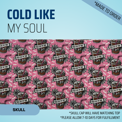 Cold Like My Soul - Scrub Cap - rae & grace - Skull Cap - Made to order Please allow 7-10 days for fulfillment.