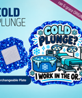 Cold Plunge? - Badge Reel - rae & grace - Interchangeable Plate Only