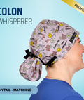 Colon Whisperer - Scrub Cap - rae & grace - Ponytail - Matching Top
