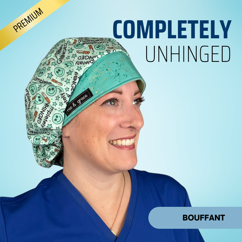 Completly Unhinged - Scrub Cap - rae & grace - Bouffant
