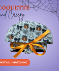 Coquette And Creepy - Scrub Cap - rae & grace - Ponytail - Matching Top