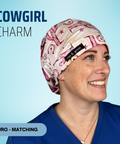 Cowgirl Charm - Scrub Cap - rae & grace - Euro - Matching Top