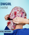 Cowgirl Charm - Scrub Cap - rae & grace - Ponytail - Matching Top