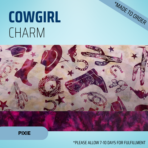 Cowgirl Charm - Scrub Cap - rae & grace - Pixie - Made to order Please allow 7-10 days for fulfillment.