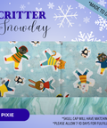 Critter Snow Day - Scrub Cap - rae & grace - Pixie - Made to order Please allow 7-10 days for fulfillment.