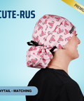 Cute-Rus - Scrub Cap - rae & grace - Ponytail - Matching Top