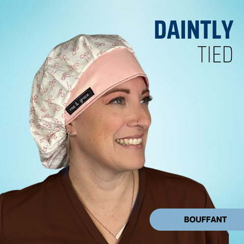 Daintly Tied - Scrub Cap - rae & grace - Bouffant