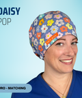 Daisy Pop - Scrub Cap - rae & grace - Euro - Matching Top